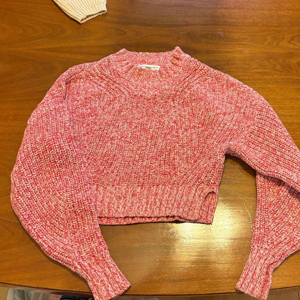 Rebecca Minkoff Pink Crop Sweater